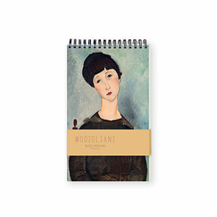 Carnet de croquis 30 feuilles Amedeo Modigliani - La chevelure noire, dit aussi Jeune fille brune assise, 1918