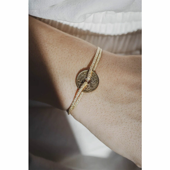 Bracelet RF 5 cents - Golden cord