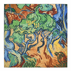 Carré de soie Vincent van Gogh - Racines - 90x90cm