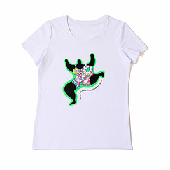 White T-shirt for woman Niki de Saint Phalle - Leaping Nana