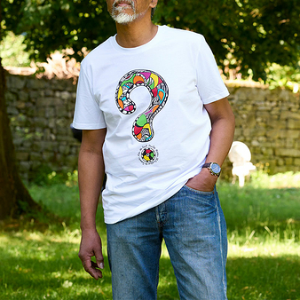White T-shirt for man Niki de Saint Phalle - Question mark