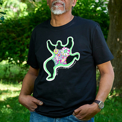 Black T-shirt for man Niki de Saint Phalle - Leaping Nana