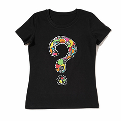 Black T-shirt for woman Niki de Saint Phalle - Question mark