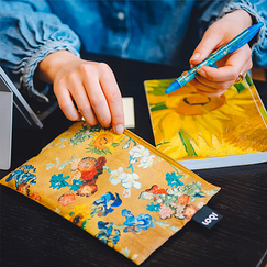 Set of 3 Zip pockets Vincent van Gogh - Flowers - Loqi