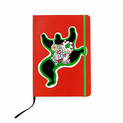 Notebook with elastic band A5 Niki de Saint Phalle - Leaping Nana