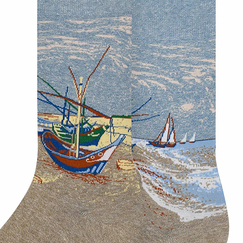 Chaussettes Vincent van Gogh - Bateaux de pêche sur la plage