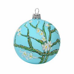 Glitter Christmas bauble Vincent van Gogh - Almond Blossom