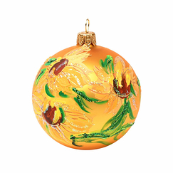 Boule de Noël à paillettes Vincent van Gogh - Les Tournesols