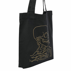 Sac Vincent van Gogh - Crâne de squelette fumant une cigarette - 38x36cm