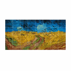 Décoration murale Vincent van Gogh - Champ de blé aux corbeaux - 160x80 cm