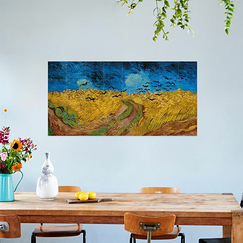 Décoration murale Vincent van Gogh - Champ de blé aux corbeaux - 160x80 cm