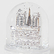 Mini boule à neige Notre-Dame de Paris Argentée