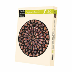 Puzzle in wood 80 pieces Rose window Notre-Dame de Paris