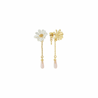 Dangling post earrings White Flower Berthe Morisot - Les Néréides X musée d'Orsay