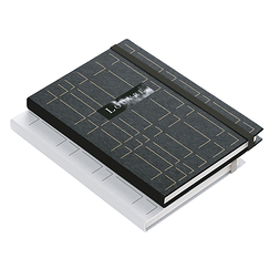 Philippe Apeloig Louvre Calepinage elastic notebook - Black
