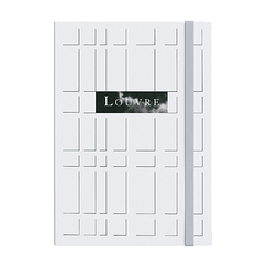 Philippe Apeloig Louvre Calepinage elastic notebook - White