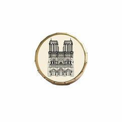 Box of strong mint candies - Notre-Dame de Paris Black on a golden background