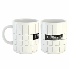 Mug Calepinage Louvre Philippe Apeloig - Blanc