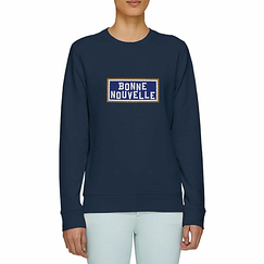 Embroidered Sweatshirt Bonne Nouvelle - Navy