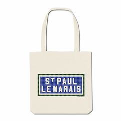 Sac Imprimé St Paul le Marais - Écru