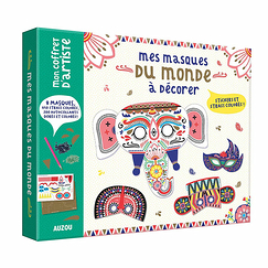 Mon coffret d'artiste - Mes masques du monde à décorer