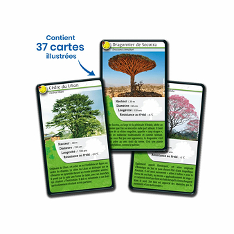 Playing cards Nature challenge - Trees of the world - Bioviva