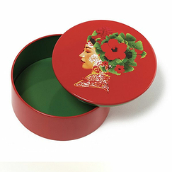 Boîte ronde en métal Lotus - Gangzaï