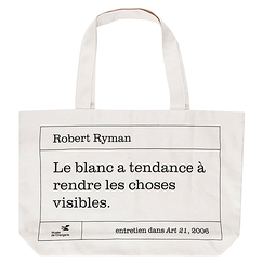 Tote bag of the exhibition Robert Ryman. The act of looking - Musée de l'Orangerie