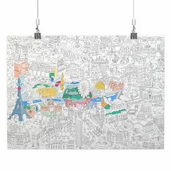 Giant coloring poster - Paris