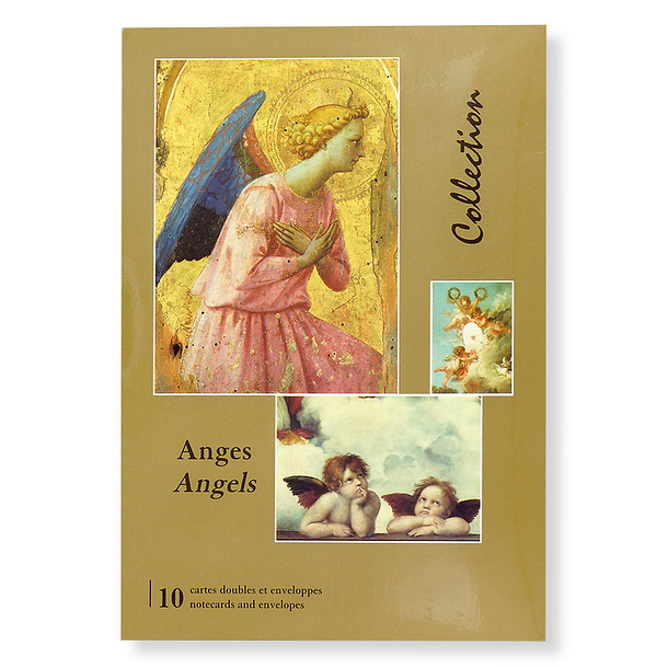 10 double cards and envelopes - Angels