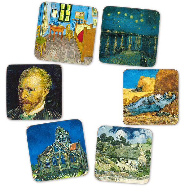 6 Cork coasters Vincent Van Gogh
