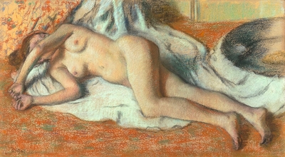 Bather lying on the ground