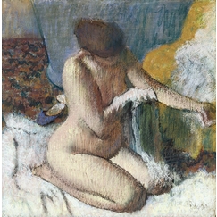 The exit from the bath or Woman wiping her left arm