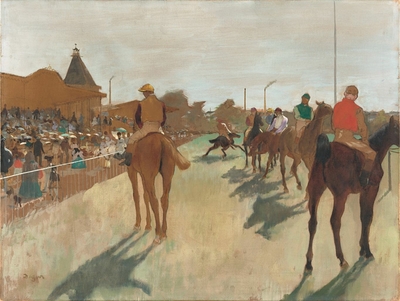 Race Horses in front of the Stands or The Parade