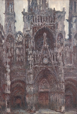 Rouen Cathedral: The Portal Front View, Brown Harmony