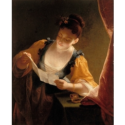 Young Woman Reading a Letter