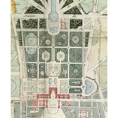 Map of the castle, the Gardens, the Small Park, Trianon, the city of Versailles under the First Empire