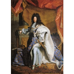 Portrait en pied de Louis XIV âgé de 63 ans en grand costume royal (1638-1715)