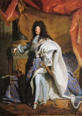 Portrait en pied de Louis XIV âgé de 63 ans en grand costume royal (1638-1715)