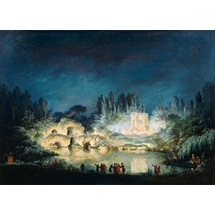 Illumination du pavillon du Belvédère et du Rocher