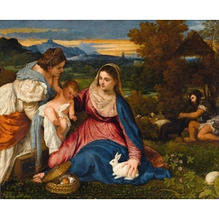La Vierge et l'Enfant avec sainte Catherine dit \"la vierge au lapin\"