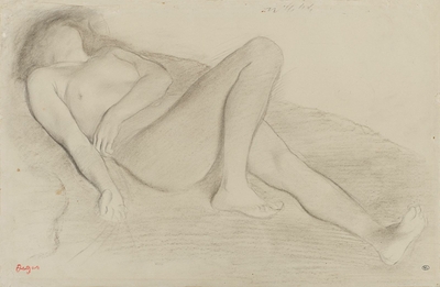 Femme nue, étendue sur le dos