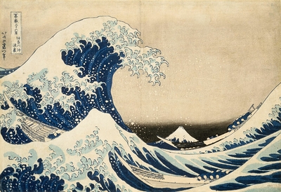 Estampe japonaise, La Grande Vague de Kanagawa, HOKUSAI