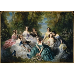The Empress Eugénie surrounded by her ladies in waiting