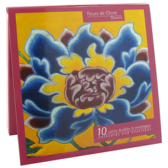 10 double cards & envelopes - Flowers of China
