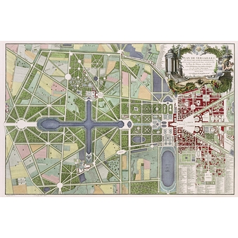 Map of Versailles, the small park and its outbuildings