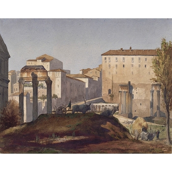 Album d'Italie, antiquités de Rome. Forum et Palatin. Vue du Forum du côté du Tabularium