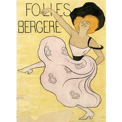 Folies Bergères : maquette définitive de l'affiche de 1900