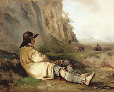Shepherd in the countryside