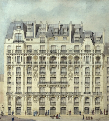 Apartment building (1, rue Huysmans, 75006 Paris): facade, elevation